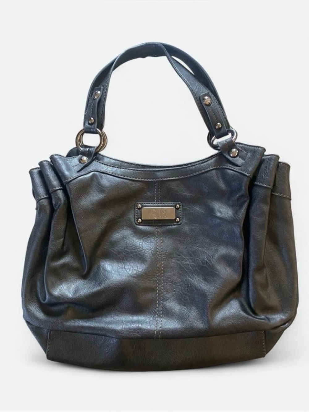 Y2k Relic Black Faux Leather Shoulder Bag Mcbling